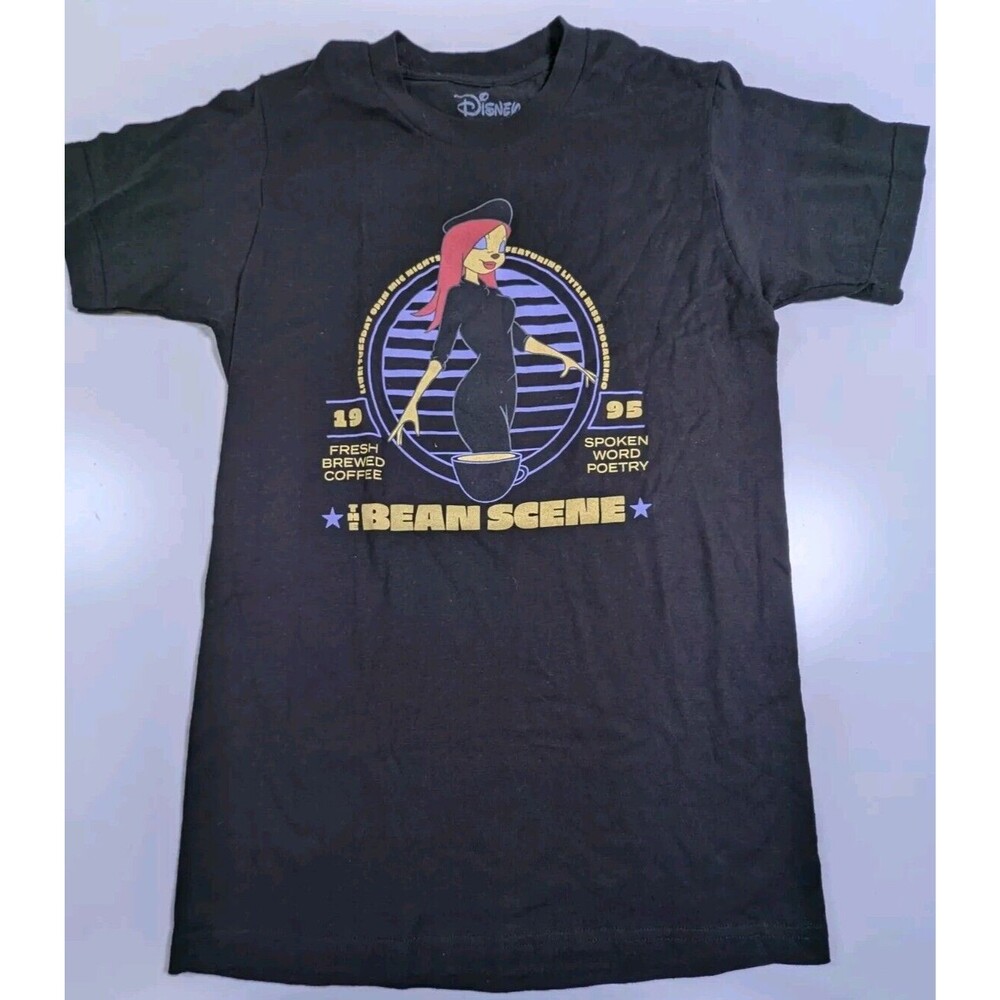 Disney Goofy Movie Bean Scene T-Shirt S Black Brewed Coffee Miss Mocachino Tee